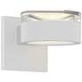 Inside Out REALS 2.5" High Textured White Up &#38; Down LED Wall Sconc