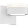 Inside Out REALS 2.5" High Textured White Up &#38; Down LED Wall Sconc