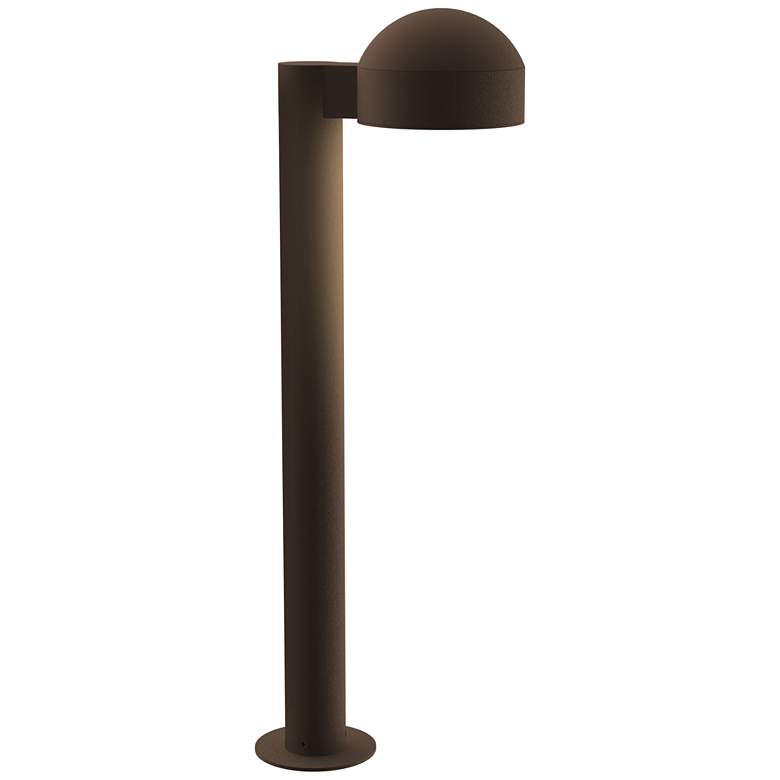 Image 1 Inside Out REALS 22 inch LED Bollard - Textured Bronze - Dome Cap and Plat