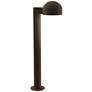 Inside Out REALS 22" LED Bollard - Textured Bronze - Dome Cap and Plat