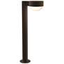 Inside Out REALS 22" LED Bollard - Textured Bronze - Plate Cap and Dom