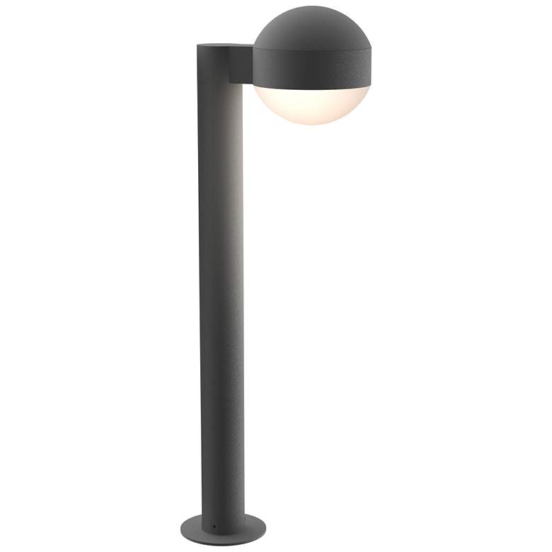 Image 1 Inside Out REALS 22" LED Bollard - Textured Gray - Dome Cap and Dome L