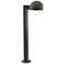 Inside Out REALS 22" LED Bollard - Textured Gray - Dome Cap and Dome L