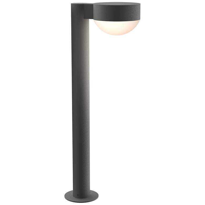 Image 1 Inside Out REALS 22" LED Bollard - Textured Gray - Plate Cap and Dome