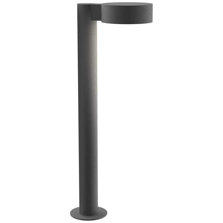 Image 1 Inside Out REALS 22 inch LED Bollard - Textured Gray - Plate Cap and Plate