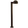 Inside Out REALS 28" LED Bollard - Textured Bronze - Dome Cap and Dome
