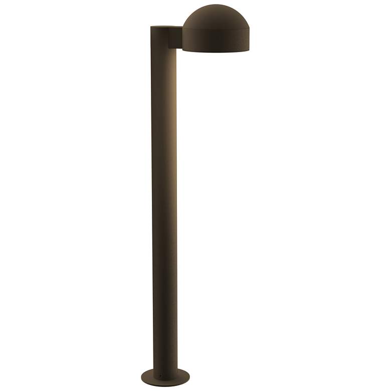 Image 1 Inside Out REALS 28" LED Bollard - Textured Bronze - Dome Cap and Plat