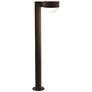 Inside Out REALS 28" LED Bollard - Textured Bronze - Plate Cap and Dom