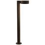 Inside Out REALS 28" LED Bollard - Textured Bronze - Plate Cap and Pla