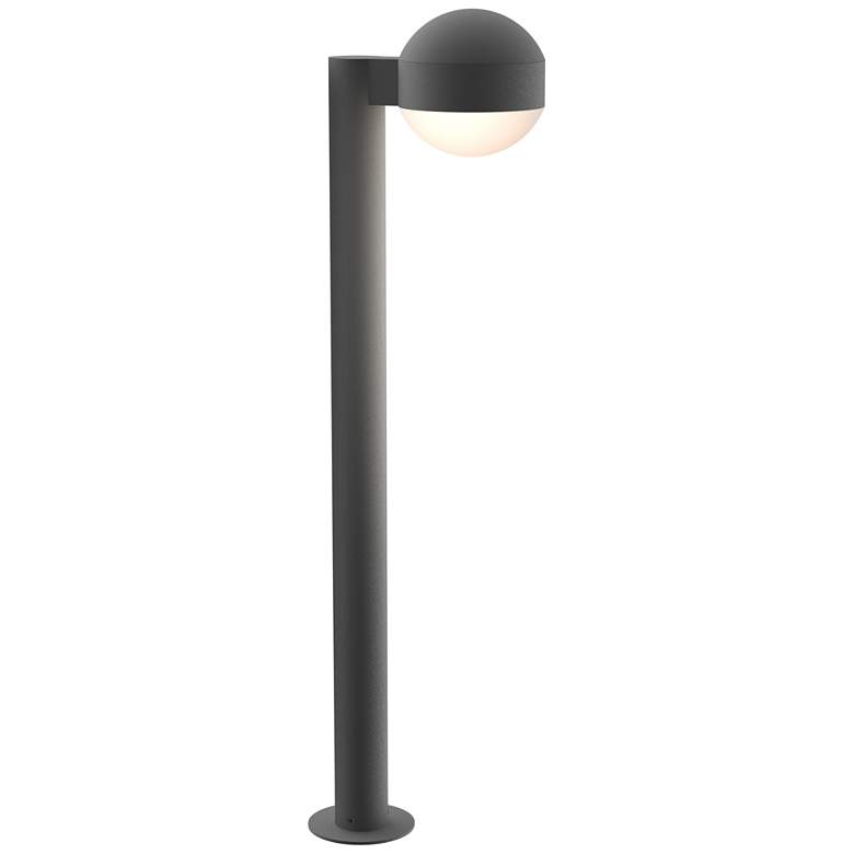 Image 1 Inside Out REALS 28 inch LED Bollard - Textured Gray - Dome Cap and Dome L