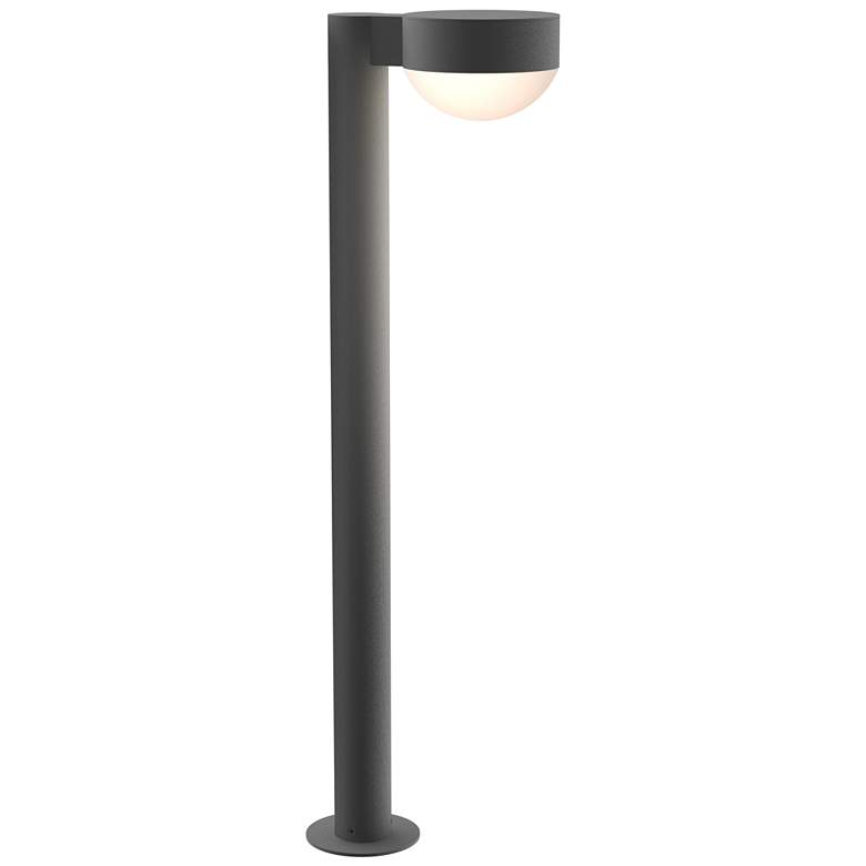 Image 1 Inside Out REALS 28" LED Bollard - Textured Gray - Plate Cap and Dome 