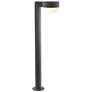 Inside Out REALS 28" LED Bollard - Textured Gray - Plate Cap and Dome 
