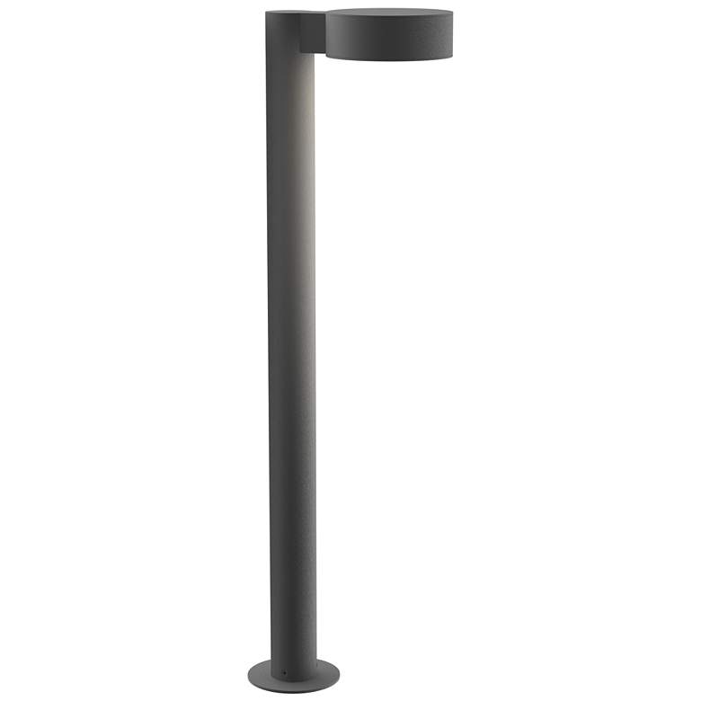 Image 1 Inside Out REALS 28 inch LED Bollard - Textured Gray - Plate Cap and Plate