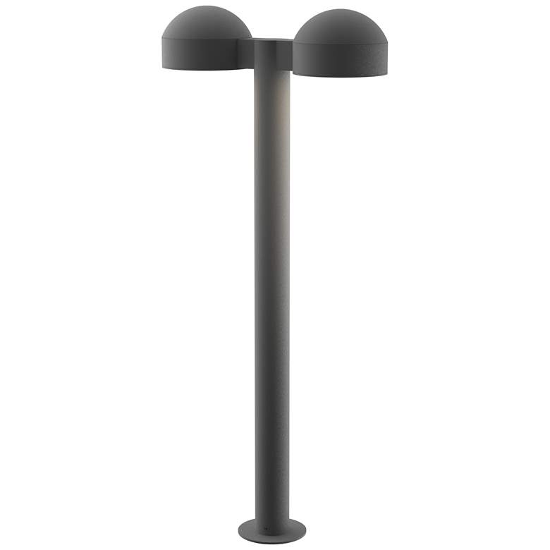 Image 1 Inside Out REALS 28 inch LED Double Bollard - TG - Dome Caps and Plate