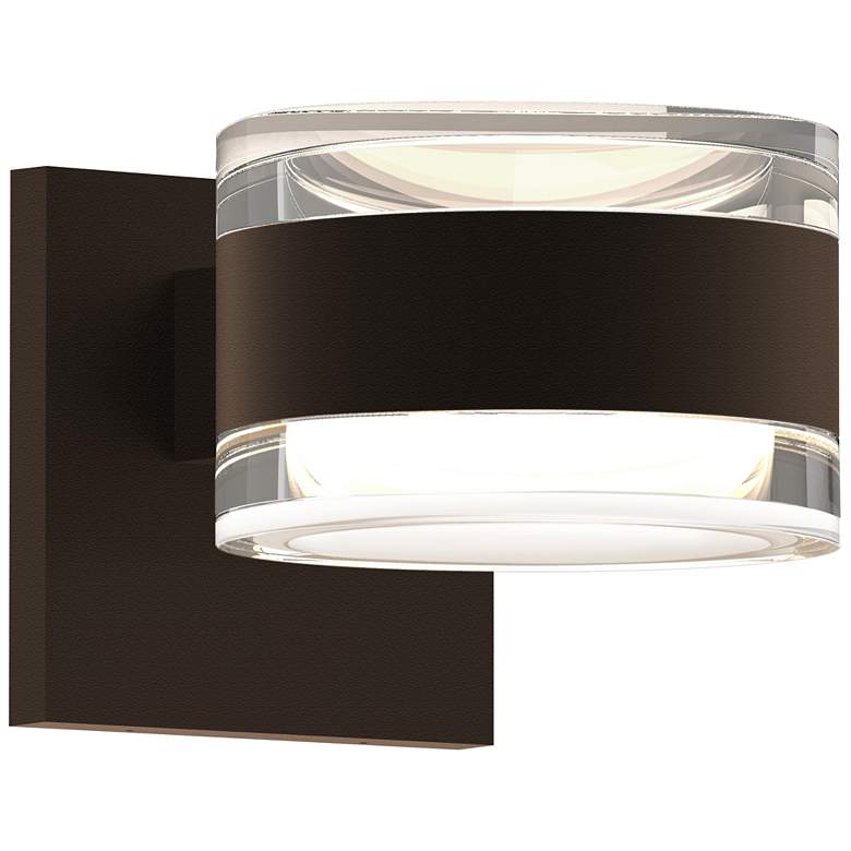 Image 1 Inside Out REALS 3.25" High Textured Bronze Up & Down LED Wall Sco