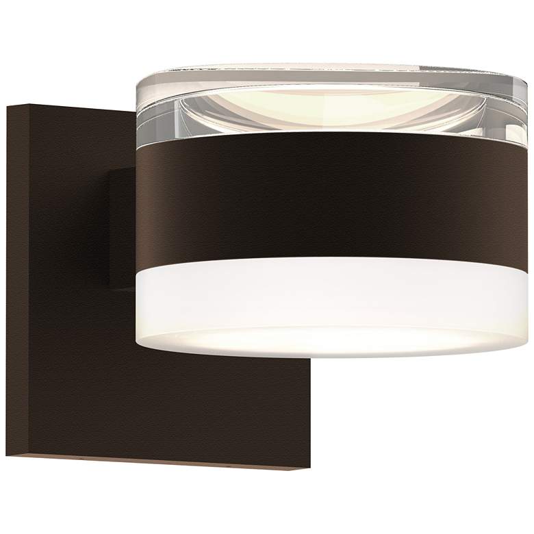 Image 1 Inside Out REALS 3.25" High Textured Bronze Up & Down LED Wall Sco