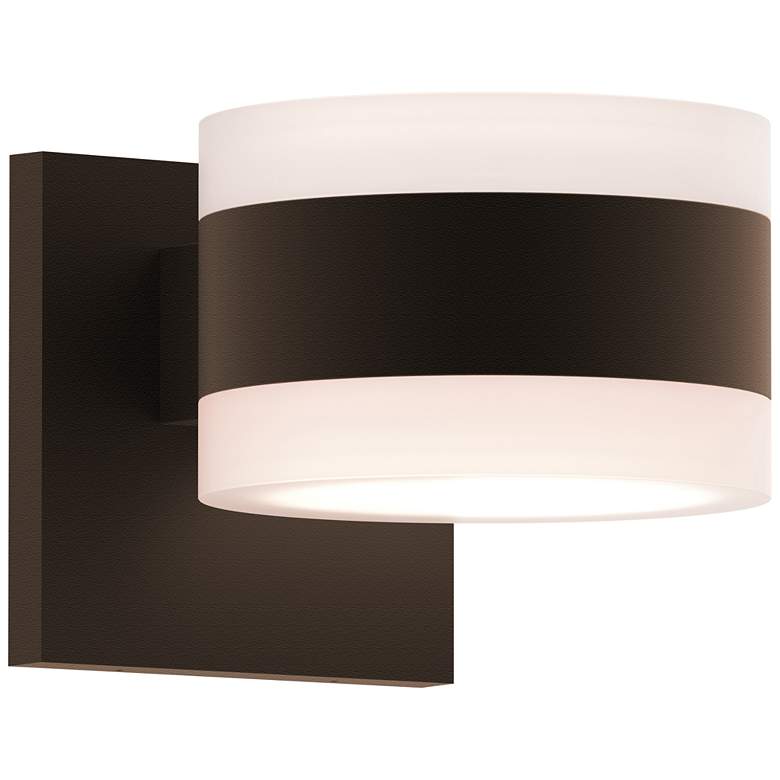 Image 1 Inside Out REALS 3.25" High Textured Bronze Up & Down LED Wall Sco