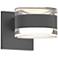 Inside Out REALS 3.25" High Textured Gray Up & Down LED Wall Sconc
