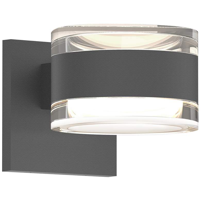 Image 1 Inside Out REALS 3.25" High Textured Gray Up & Down LED Wall Sconc