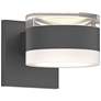 Inside Out REALS 3.25" High Textured Gray Up &#38; Down LED Wall Sconc