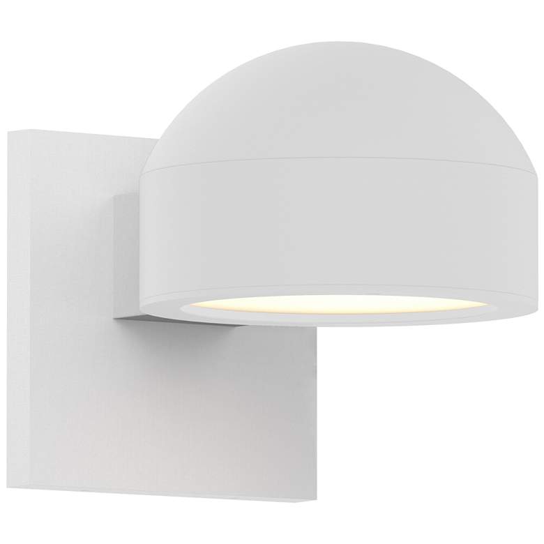Image 1 Inside Out REALS 3.25" High Textured White Downlight LED Wall Sconce