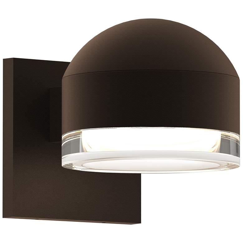 Image 1 Inside Out REALS 4" High Textured Bronze Downlight LED Wall Sconce