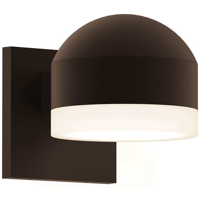 Image 1 Inside Out REALS 4" High Textured Bronze Downlight LED Wall Sconce