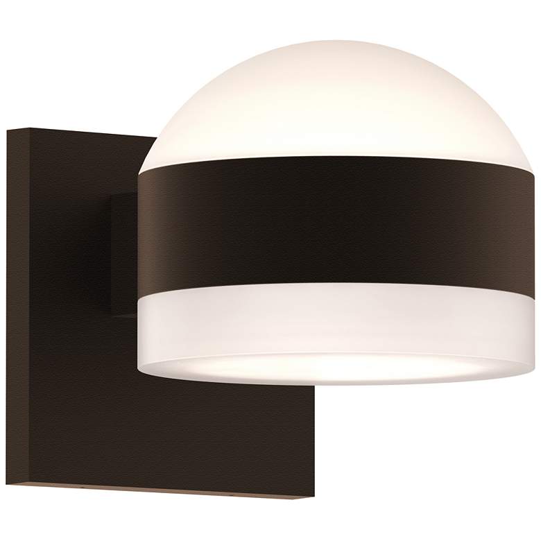 Image 1 Inside Out REALS 4" High Textured Bronze Up & Down LED Wall Sconce