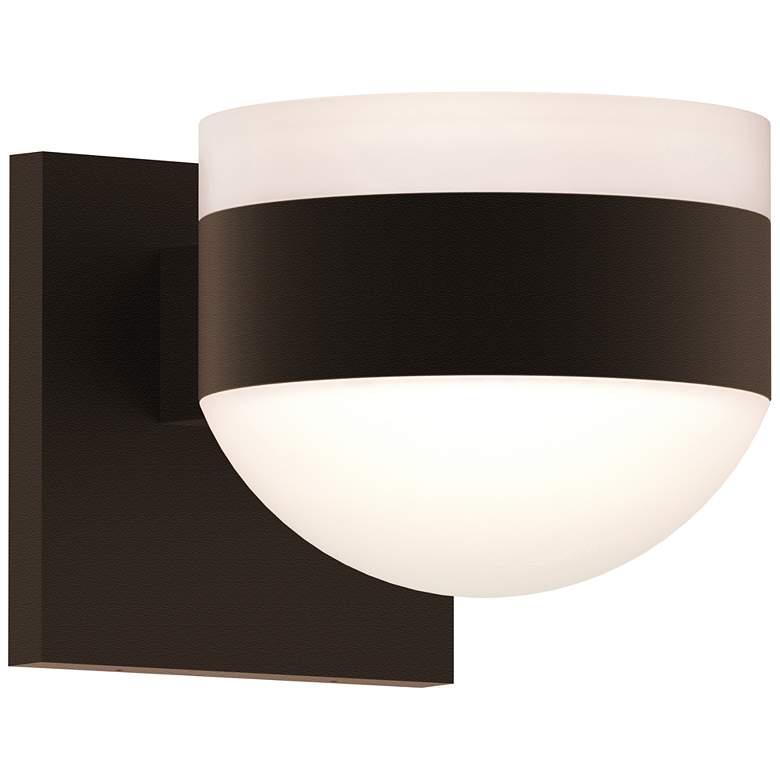 Image 1 Inside Out REALS 4" High Textured Bronze Up & Down LED Wall Sconce