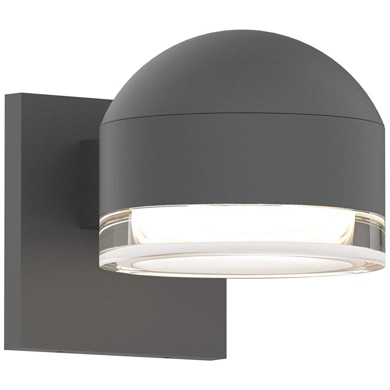 Image 1 Inside Out REALS 4 inch High Textured Gray Downlight LED Wall Sconce