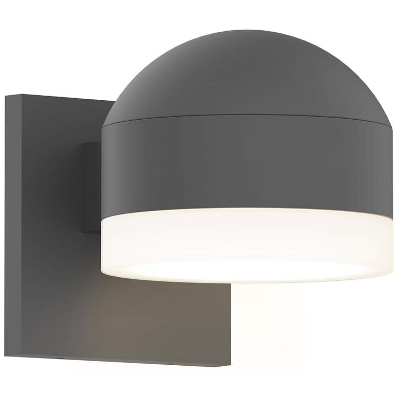 Image 1 Inside Out REALS 4" High Textured Gray Downlight LED Wall Sconce