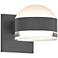 Inside Out REALS 4" High Textured Gray Up & Down LED Wall Sconce