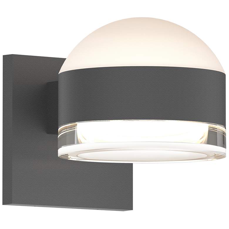 Image 1 Inside Out REALS 4" High Textured Gray Up & Down LED Wall Sconce
