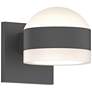 Inside Out REALS 4" High Textured Gray Up &#38; Down LED Wall Sconce