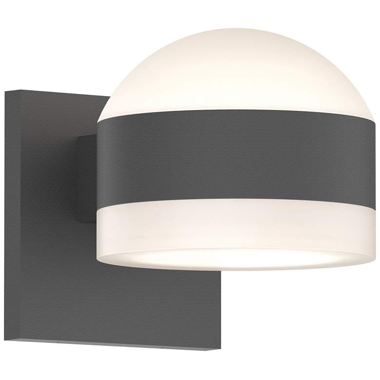 Image 1 Inside Out REALS 4" High Textured Gray Up & Down LED Wall Sconce
