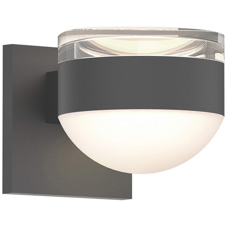Image 1 Inside Out REALS 4" High Textured Gray Up & Down LED Wall Sconce