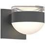 Inside Out REALS 4" High Textured Gray Up &#38; Down LED Wall Sconce