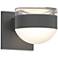 Inside Out REALS 4" High Textured Gray Up & Down LED Wall Sconce