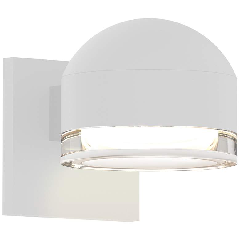 Image 1 Inside Out REALS 4" High Textured White Downlight LED Wall Sconce