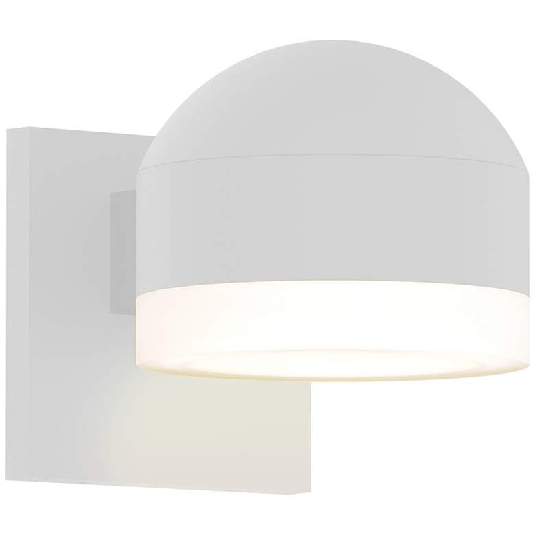 Image 1 Inside Out REALS 4" High Textured White Downlight LED Wall Sconce