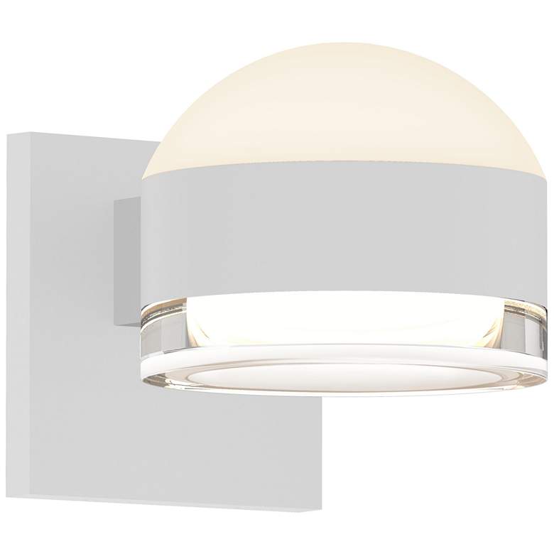 Image 1 Inside Out REALS 4" High Textured White Up & Down LED Wall Sconce