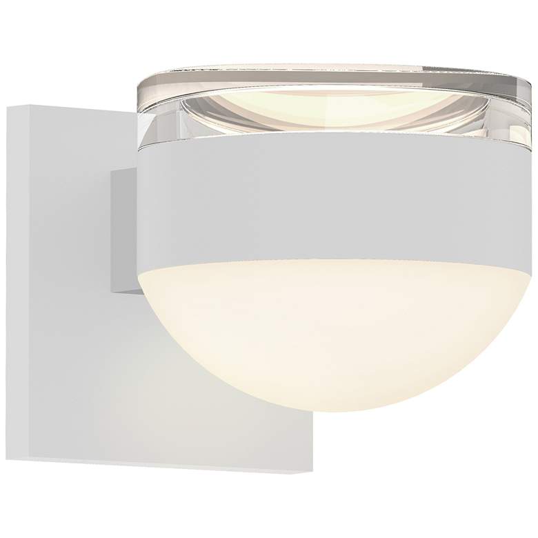Image 1 Inside Out REALS 4" High Textured White Up & Down LED Wall Sconce