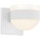 Inside Out REALS 4" High Textured White Up & Down LED Wall Sconce