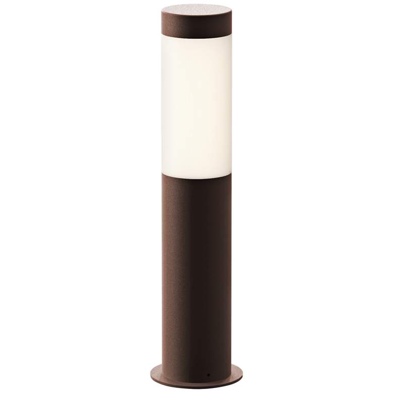 Image 1 Inside Out Round Column 16"H Textured Bronze LED Bollard
