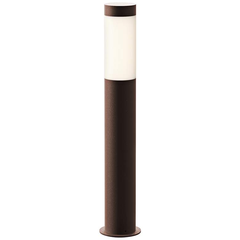 Image 1 Inside Out Round Column 22"H Textured Bronze LED Bollard