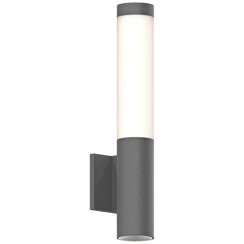 Image 1 Inside Out Round Column&trade; 19 inchH Gray LED Outdoor Wall Light