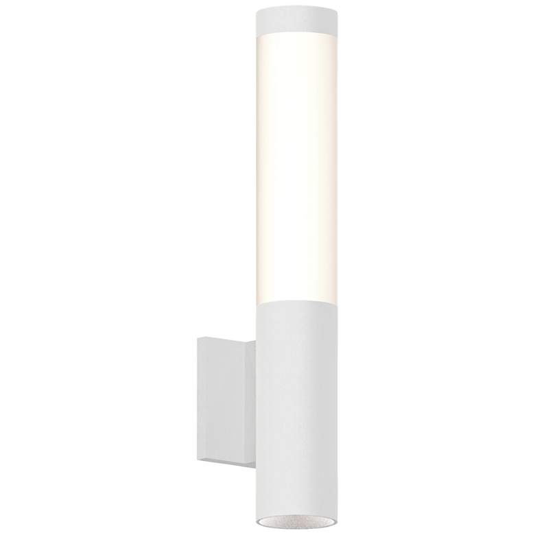Image 1 Inside Out Round Column™ 19"H White LED Outdoor Wall Light