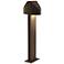 Inside Out Shear 22" LED Double Bollard - Textured Bronze