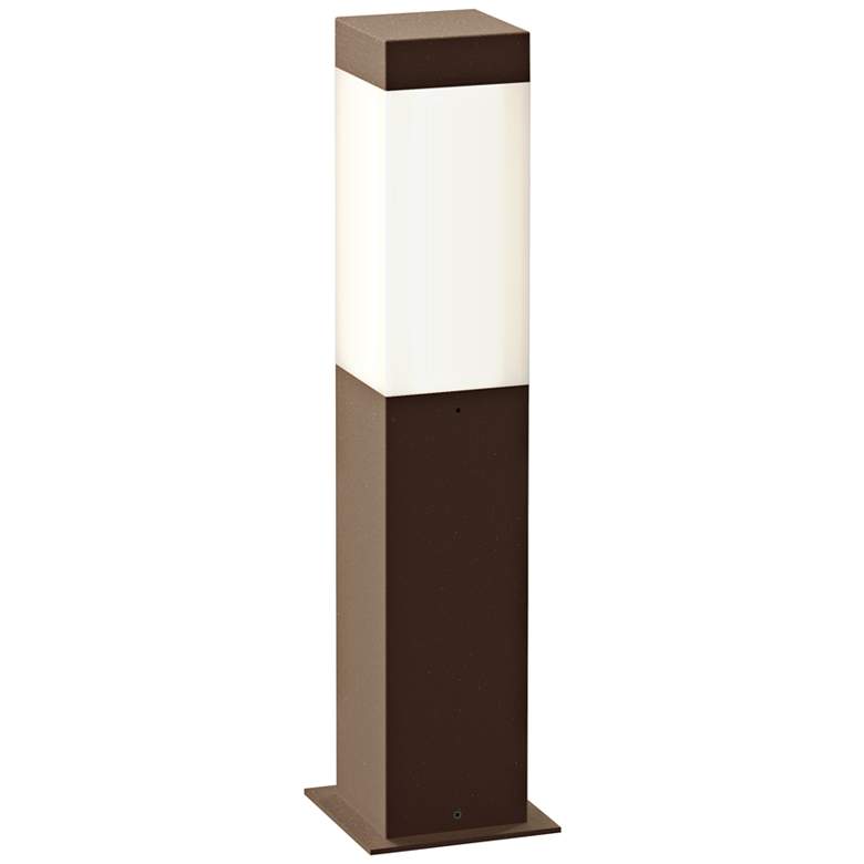 Image 1 Inside Out Square Column 16 inchH Textured Bronze LED Bollard