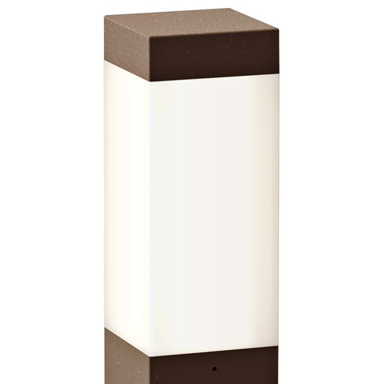 Image 2 Inside Out Square Column 16"H Textured Bronze LED Bollard more views
